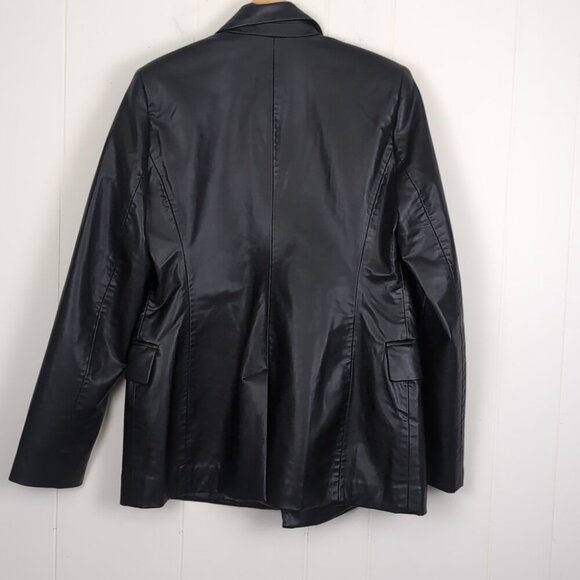 Zara Black Leather Blazer Blazers & Suit Jackets - Picture 9 of 9